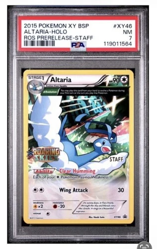2015 POKEMON XY BLACK STAR PROMOS #XY46 ALTARIA-HOLO STAFF PSA 7