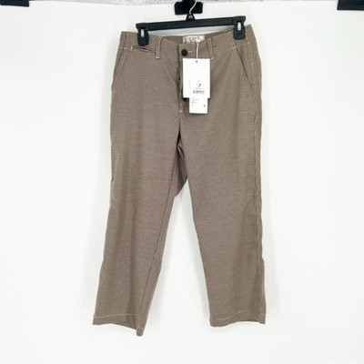 NWT Free People Sandrine Rose Cropped Houndstooth Pants Academia Academic Sz M