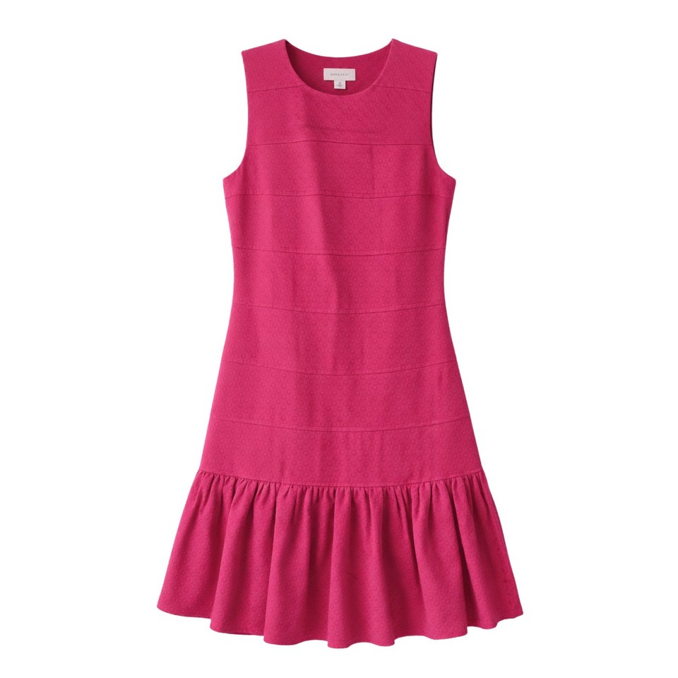 Witchery Dress Pink Mini Ruffle Party Baby Doll Y2K Drop Hem Size Aus 10 US 6