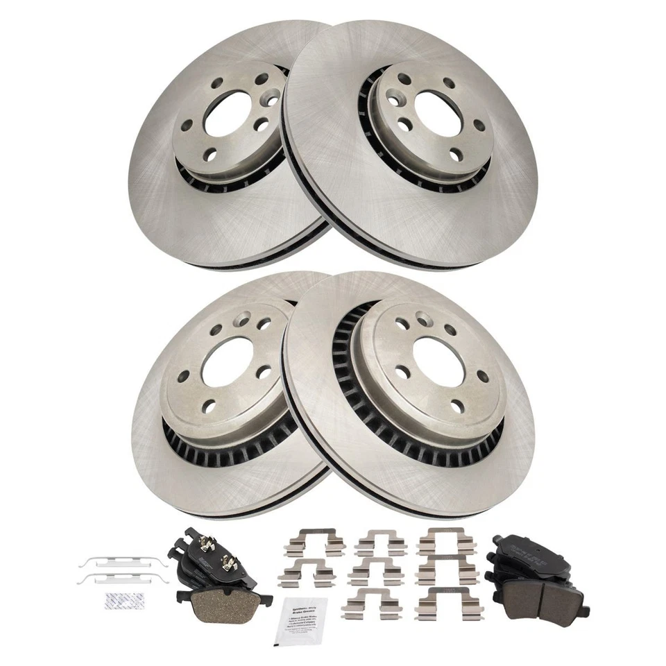 TRQ Brake Pad & Rotor Kit Ceramic Fits 2011-2015 Volvo XC60 - Image 2 of 4