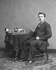 1878 Thomas Edison Photograph Reprint – Historic Inventor Portrait 8x10