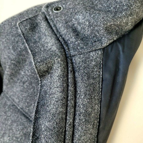Napapijri Loden Wool Antarctic Expedition Geographic Gray Coat Sz XL Mens - Picture 7 of 7