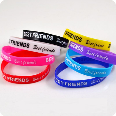 PULSERA SILICONA BEST FRIENDS MEJOR - VARIOS COLORES