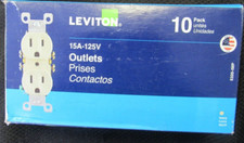 Leviton 10 Pack 15A-125V No. 5320 Outlets Ivory Color Free Shipping