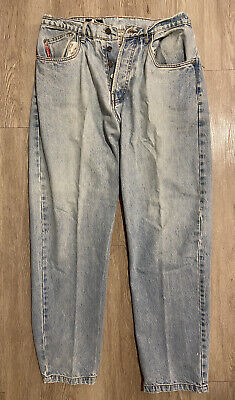 Vintage Stussy Big Ol Jeans Distressed Light Wash Size 34 | eBay