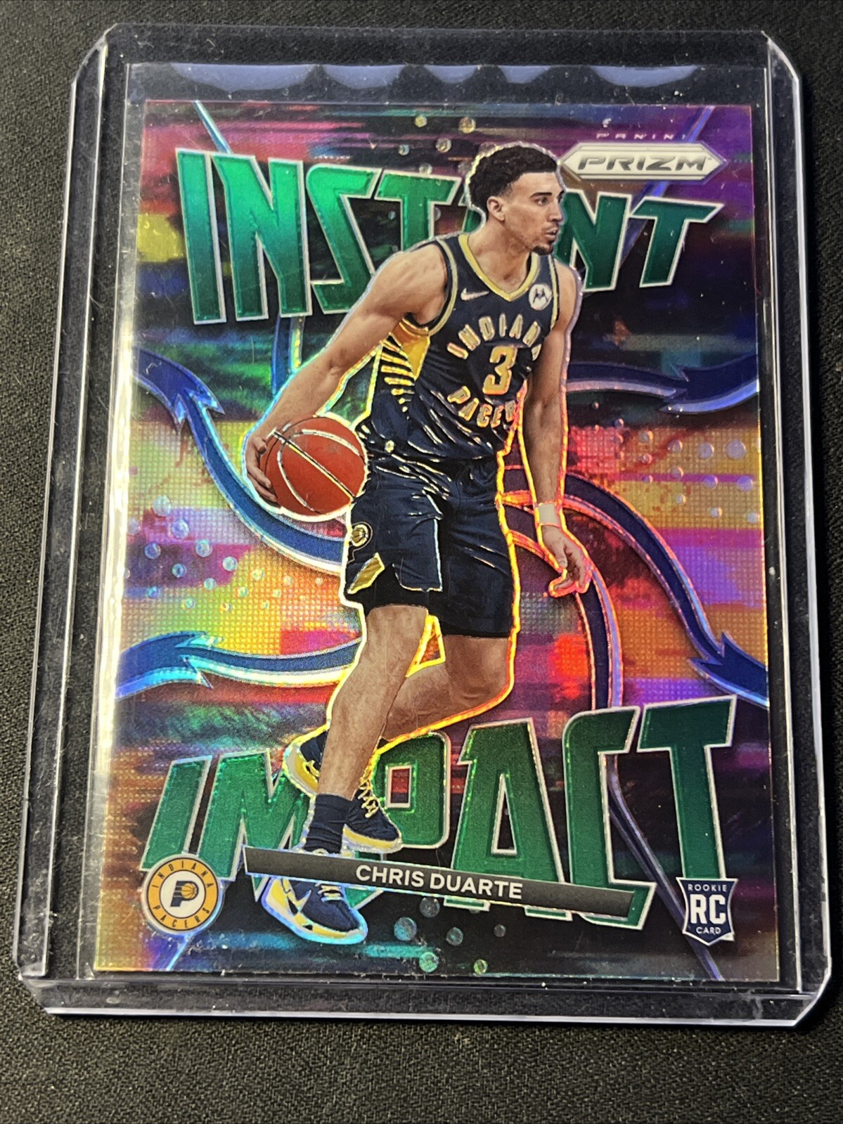 2021-22 Prizm Basketball Chris Duarte Green Wave Instant Impact #17 Pacers