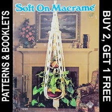 Vintage Craft Course Pub. HH-13 "Soft on Macrame" Indoor Macrame w Softer Cords