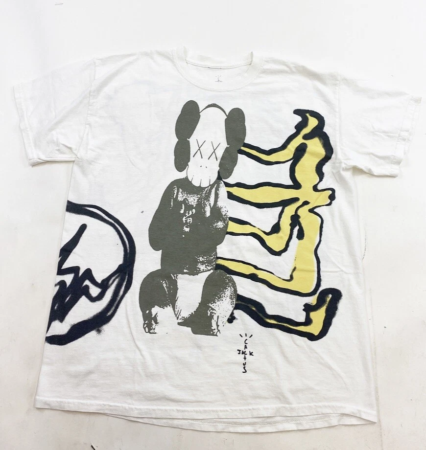Travis Scott Cactus Jack x Kaws For Fragment Tee T Shirt Size
