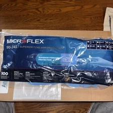 Ansell Microflex Gloves Elbow Length, Powder Free, Large, Pack of 100, # 93-243
