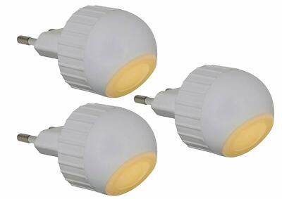 3er Pack LED Nachtlicht Orientierungslicht mit Helligkeitssensor Trango 11-36E