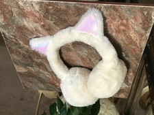 Cat Ears Plush Warm Earmuffs Shiny Sequin Fluffy Earflap Foldable Soft Ear Muffs