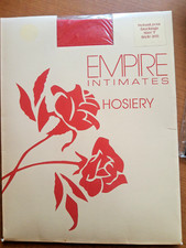 NOS Empire Intimates Red Stockings Nylon/Lycra 5'2"-5'9" 120-155lbs Made in USA
