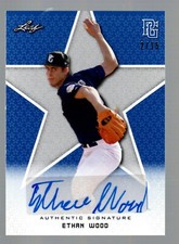 2020 Leaf Perfect Game National Showcase Auto Blue #BAEW1 Ethan Wood 2/15