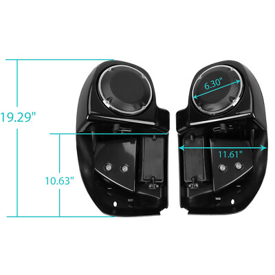 Harley Davidson Lower Fairing SLOTO Lower Vented Fairings Leg Fairing &ap; 6.5 Speaker Boxes Pods