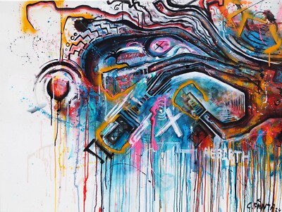 GEMÄLDE abstrakt C. FANTA ORIGINAL Kunst Leinwand MALEREI art abstract  arte