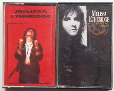 2x MELISSA ETHERIDGE CASSETTE TAPES LOT BUNDLE / SELF TITLED / BRAVE & CRAZY