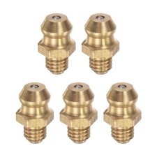 5pcs Brass Straight Hydraulic Grease Fitting Accessories M5 x 0.8mm Thread