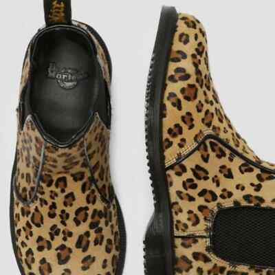 Women's Sz 5 Dr. Martens Flora Hair-on Slip on Chelsea BOOTS