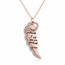Elegant Rose Gold Angel Wings New Fashion Jewelry Necklace Pendant Chain 