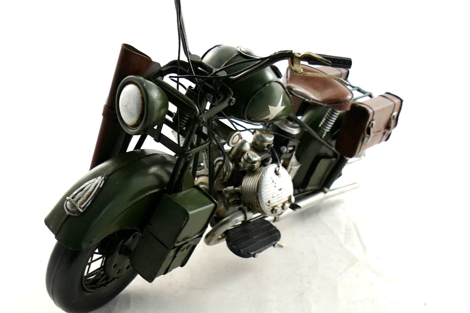 322 INDIAN Military - 34cm Blechmodell Motorrad Metallmodell Metall Blech - Bild 2 von 4