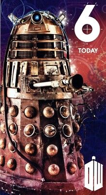 6. GEBURTSTAGSKARTE offiziell DR WHO tolle Grafik innen und außen