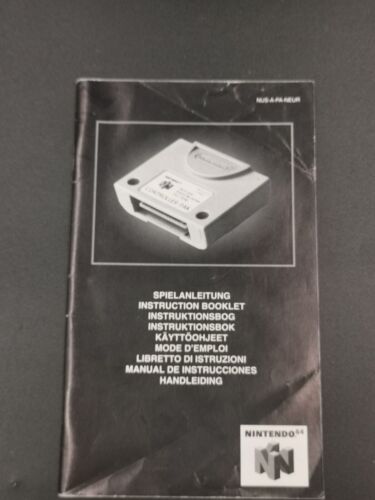 Notice Manuel Livret Carte Mémoire Console Nintendo 64 N64 - Photo 1/1