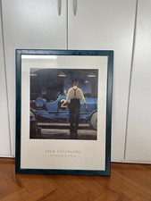 Jack Vettriano Stampa D’arte In Cornice, Quadro Blu Con Auto D’epoca