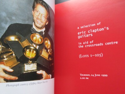 Eric Clapton 洋書 1999 Auction Catalog Eric Clapton Crossroads Guitar Auction Catalog Book 1999