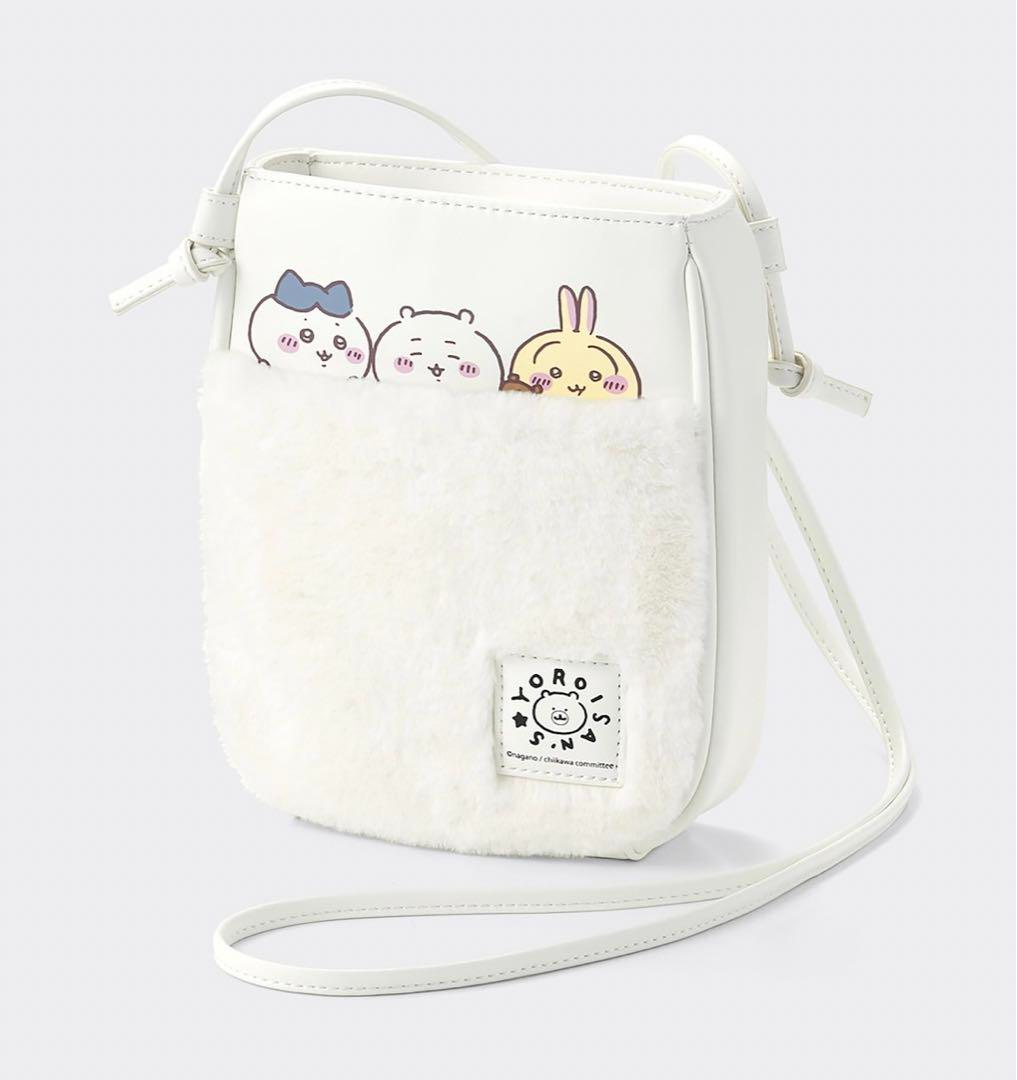 美品 chiiibag ホワイト Chiikawa GU Chikawa Usagi Hachiwate Shoulder Bag White Pouch