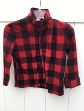 Wondershop Little Boys Plaid Button Up Pajama Top Size 4 Red/Black