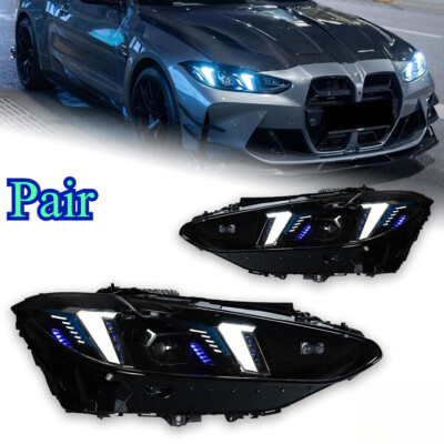 Matrix LED Laser DRL Headlight Assembly For BMW M3 M4 G22 G82 2020-2024 LH+RH