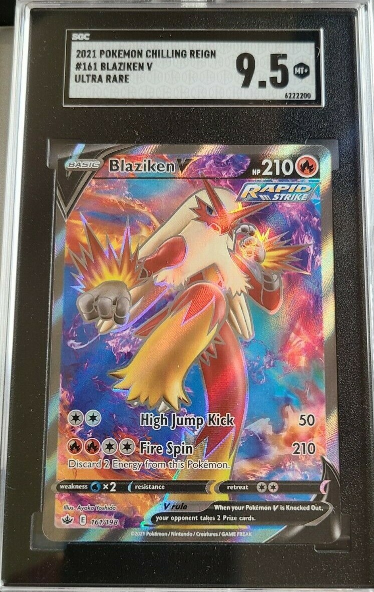 Pokemon BLAZIKEN V 161/198 FULL ART HOLO ULTRA RARE Chilling Reign