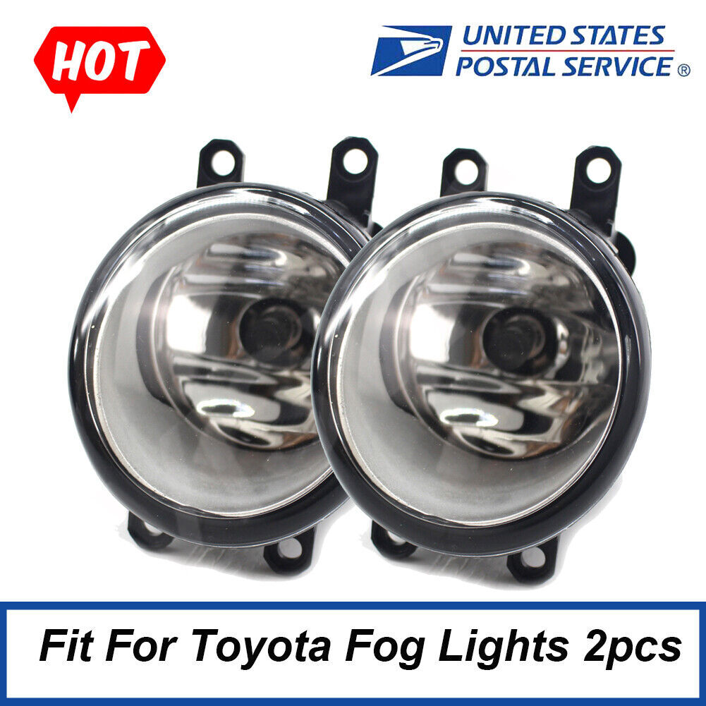 2pcs Clear Lens Fog Light Set For 14-up Toyota Tundrad*
