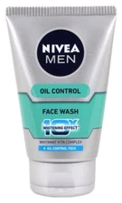 Nivea Men Oil Control Skin Face Wash (10X whitening), 100gm + Free Shipping