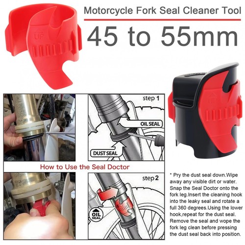 Limpiador de horquillas herramienta de limpieza de sello de aceite delantero 45 mm-55 mm amortiguador motocicleta EE. UU. - Imagen 5 de 12