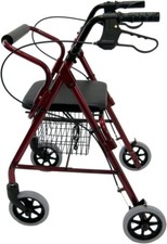  NEW Karman Healthcare R-4100-BL 4 wheel Rollator-	Burgundy - W12 - 3