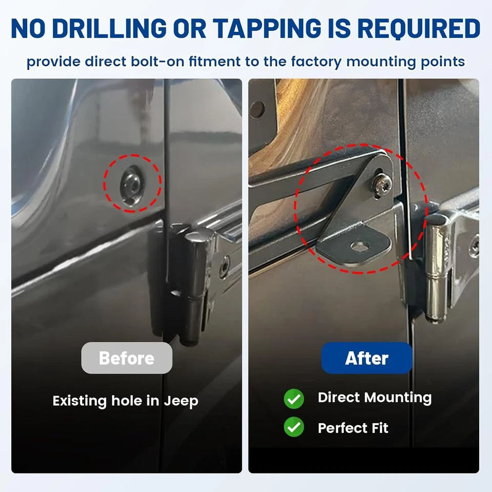 Soporte de montaje de antena de radioaficionado CB para Jeep Wrangler JL Gladiator JT lado del conductor Foto 4 de 4