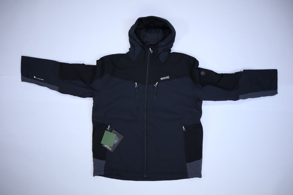 Regatta Highton Stretch II Waterproof Breathable Jacket Ash Black Grey Mens XL View 3