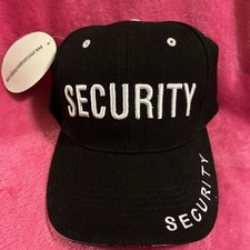 SECURITY Baseball Cap -Embroidered -SECURITY Adjustable Black