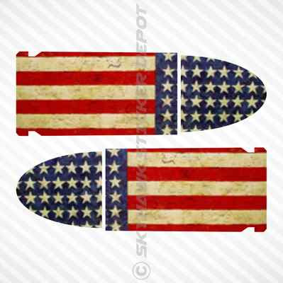 American Flag 9MM Bullet Set Vinyl Decal Bumper Sticker Molon Labe Car Truck Gun