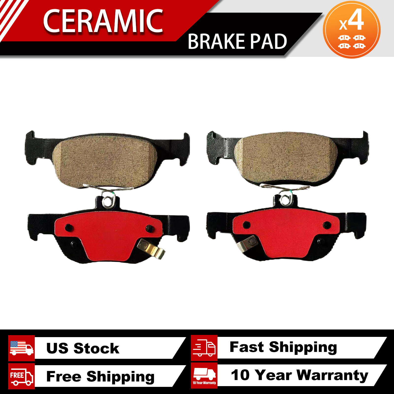 Rear Ceramic Brake Pads fit for Mazda 3 Sport CX-30 MX-30 EV, D2219