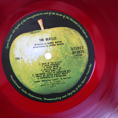 ORIGINAL 1969 RED VINYL THE BEATLES WHITE ALBUM VINYL LP POSTER