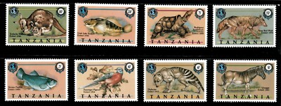 Tanzania 1990 - Extinct Animals, Wildlife - Set of 8 Stamps