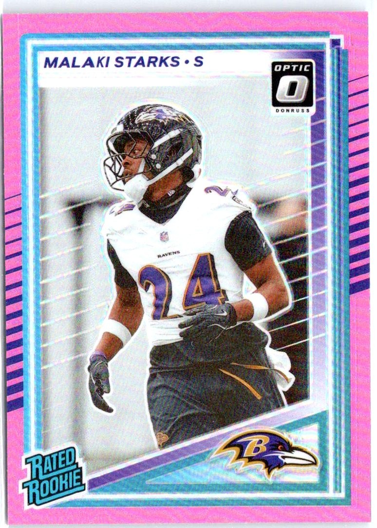 2025 Donruss #346 Malaki Starks Optic Rated Rookies Preview Pink