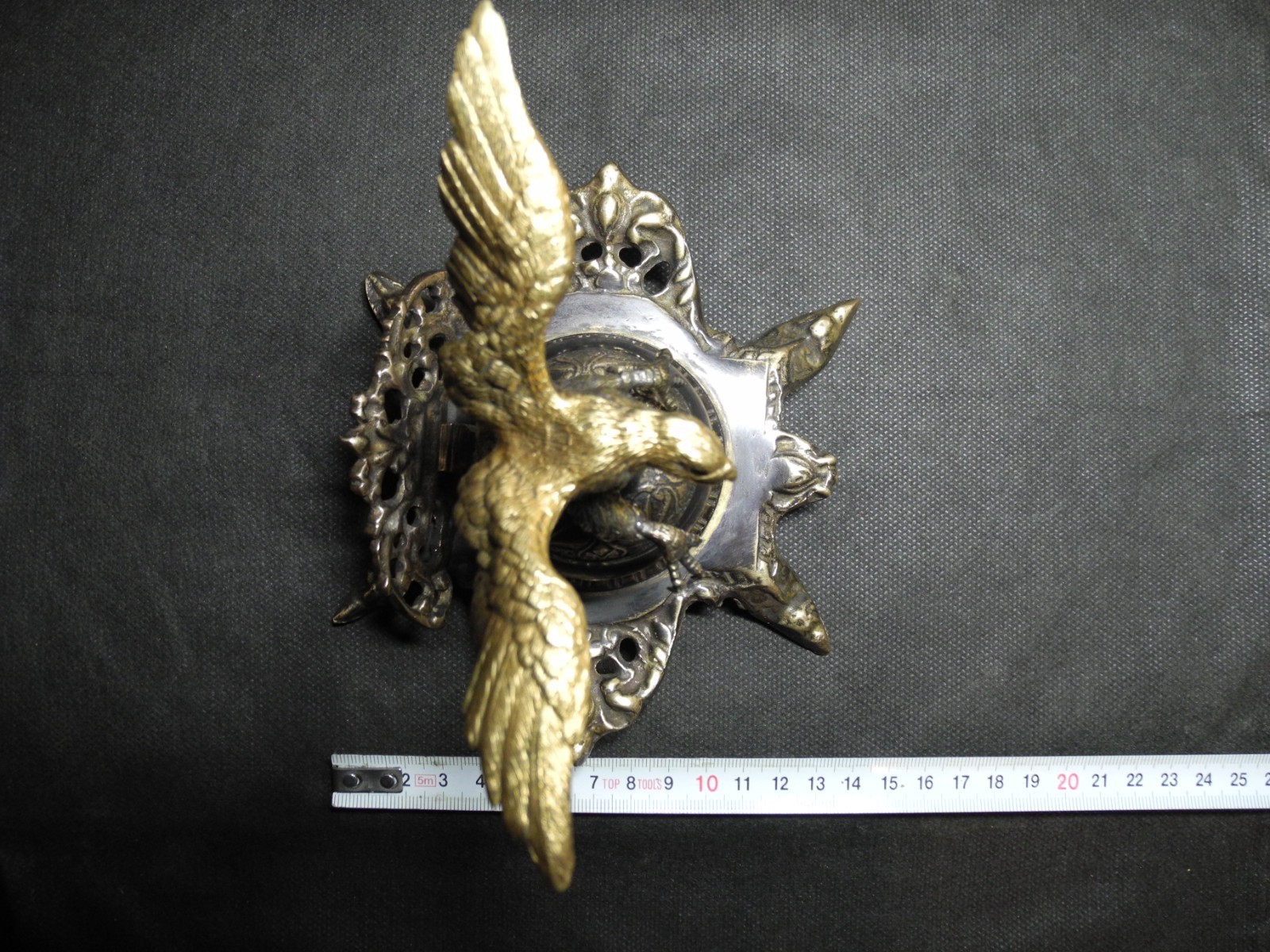 WW1 Antique bronze  inkwell of the regimental scribe of the Kaiser's army.