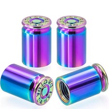 4PCS Bullet Valve Stem Caps Aluminum for Cars, SUVs, Trucks & Bike