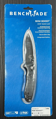 Benchmade Mini-Boost 595SBK Dual Durometer Overmolded Handles  **DISCONTINUED**