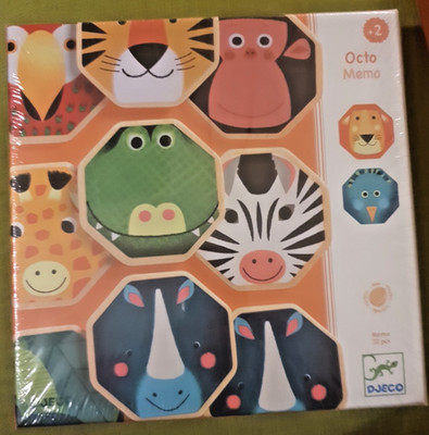 OctoMemo ,  Djeco, Hochwertiges Holz-Memo, ab 2 Jahre, originalverpackt