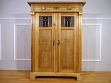 HANNIS ANTIQUE STORE / SCHÖNES JUGENDSTIL VERTIKO UM 1910 / WEICHHOLZ / 07