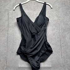 Miraclesuit Black Shaping One Piece Swimsuit Size 6  8 S/M Estimated Slimming Fit